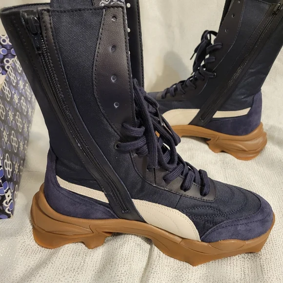 Puma palomo mens size 9 new Navy and Red High-Top Sneakers - Picture 4 of 11